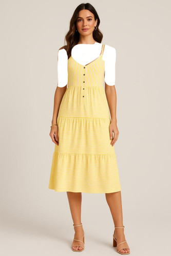 alt="پیراهن ساحلی زنانه H&M بند باریک کد 045"