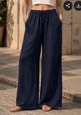 alt="شلوار زنانه لینن فول بگ H&M کد 049"