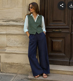 alt="شلوار زنانه لینن فول بگ H&M کد 049"