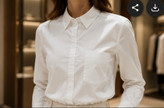 alt="شومیز سفید زنانه نخی H&M کد 058"
