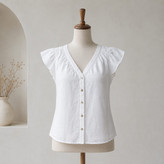 alt="شومیز تاپ زنانه لینن NEXT کد 077"