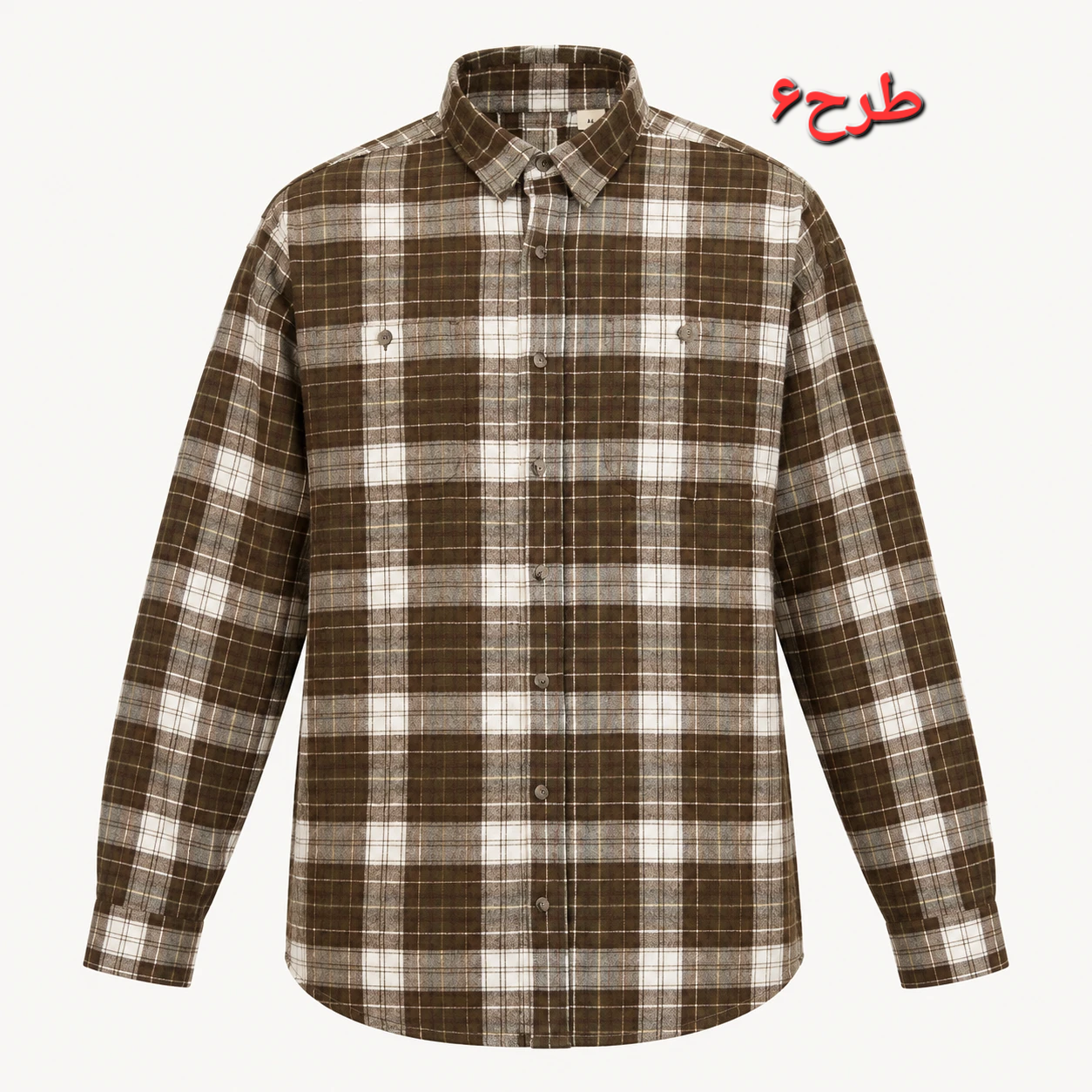 پیراهن چهارخانه چهارفصل (ماهوتی) طرح اسپرت – قواره لش (Unisex)-کد۱۲۱