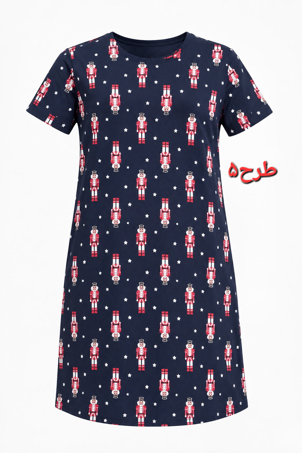 تونیک فانتزی زنانه H&M مدل یقعه گرد تا روی زانو کد۰۴۳